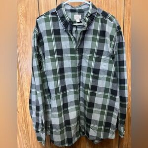 Filson Grey and Green Plaid Button Down Shirt